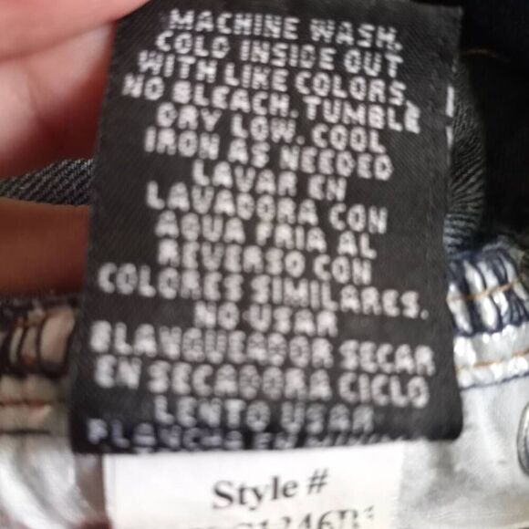 1822 DENIM SKINNY DISTRESSED BLUE JEANS SZ.31 EUC - Picture 9 of 9